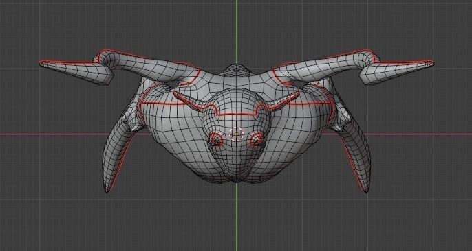 Goblin Wraith Dragon Low-poly 3D model_20