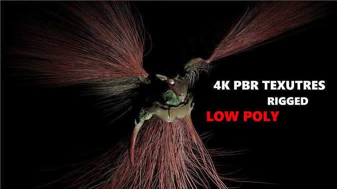 Goblin Wraith Dragon Low-poly 3D model