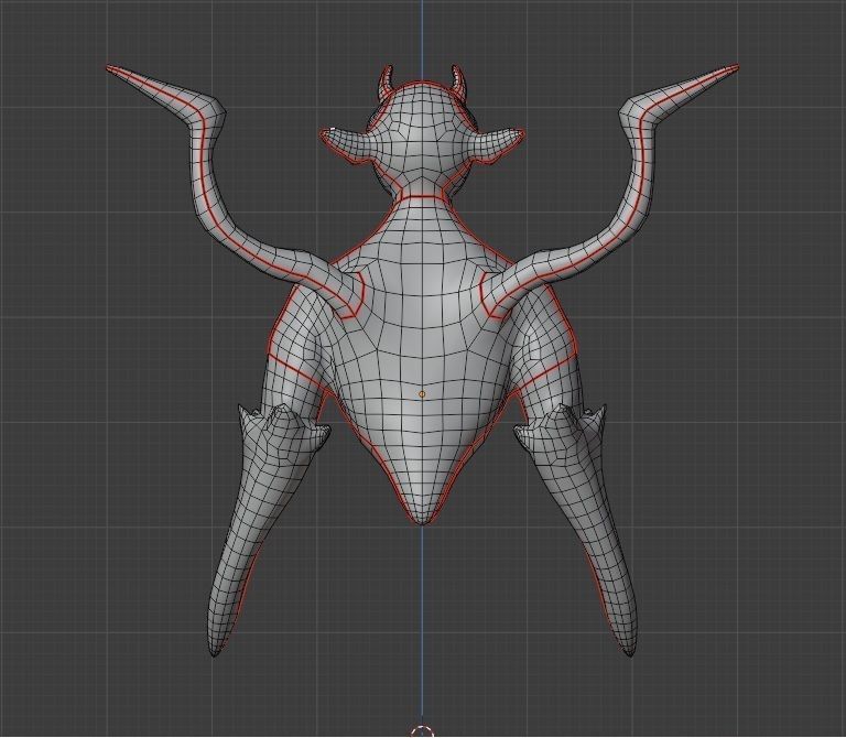 Goblin Wraith Dragon Low-poly 3D model_19