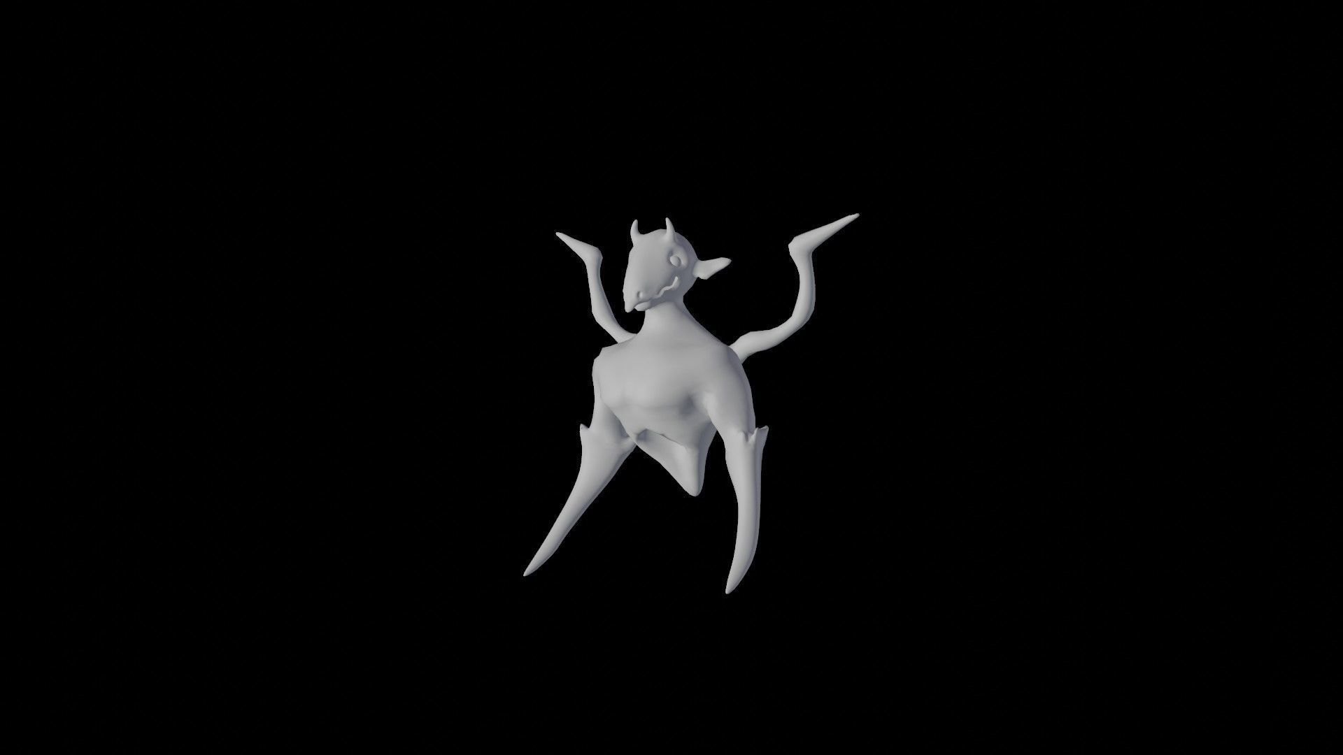 Goblin Wraith Dragon Low-poly 3D model_26