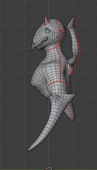 Goblin Wraith Dragon Low-poly 3D model_22