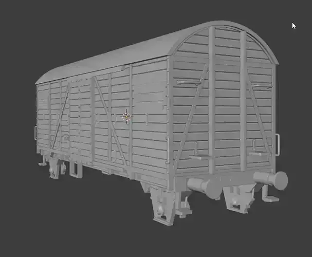 H0 1-87 scale Gmhs freight car WW2 Era 3D print model