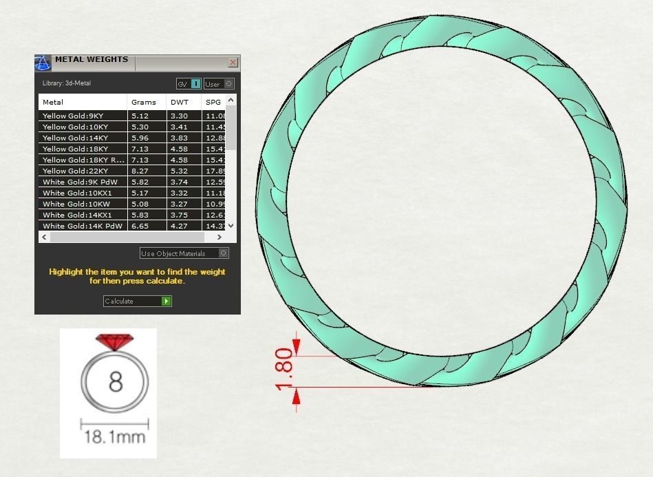 Cuban Ring 3D print model_9