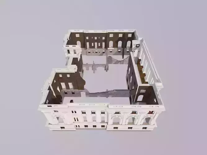 Little Trianon Palace ruin 3D model