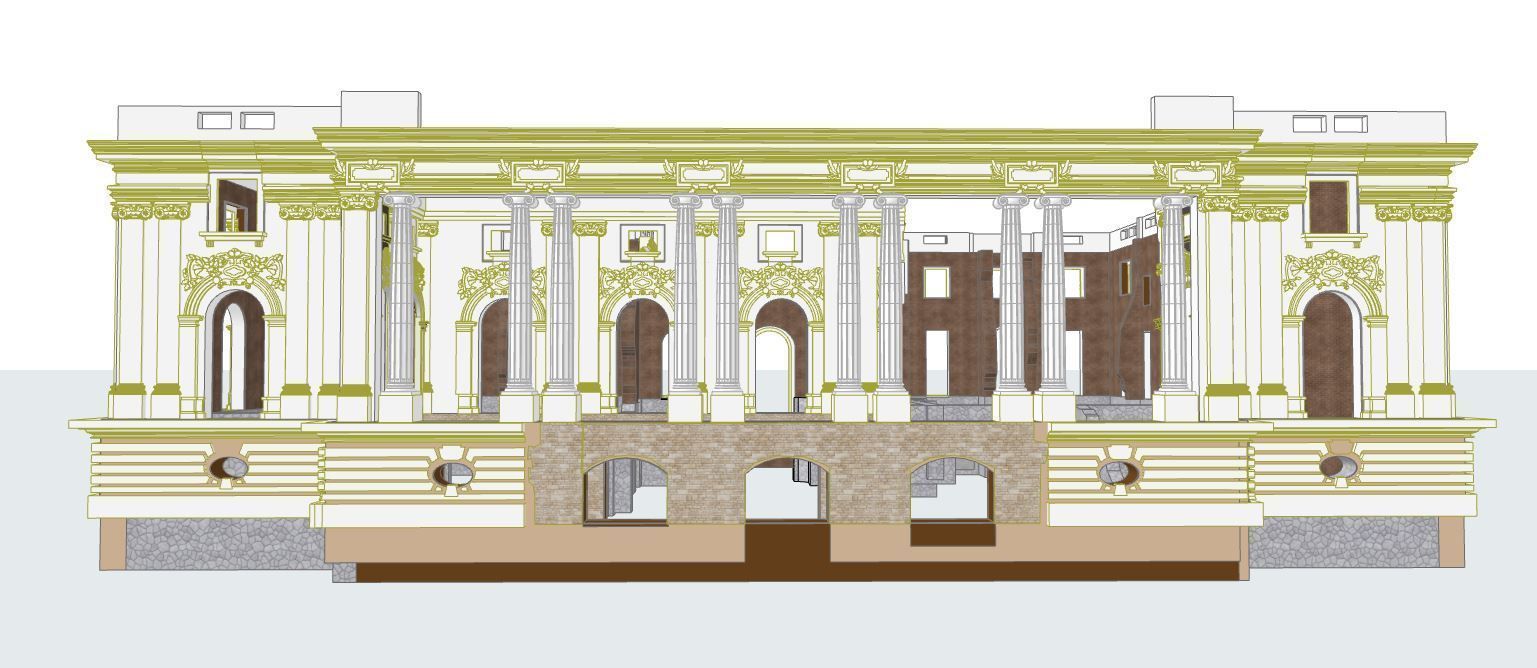 Little Trianon Palace ruin 3D model_4