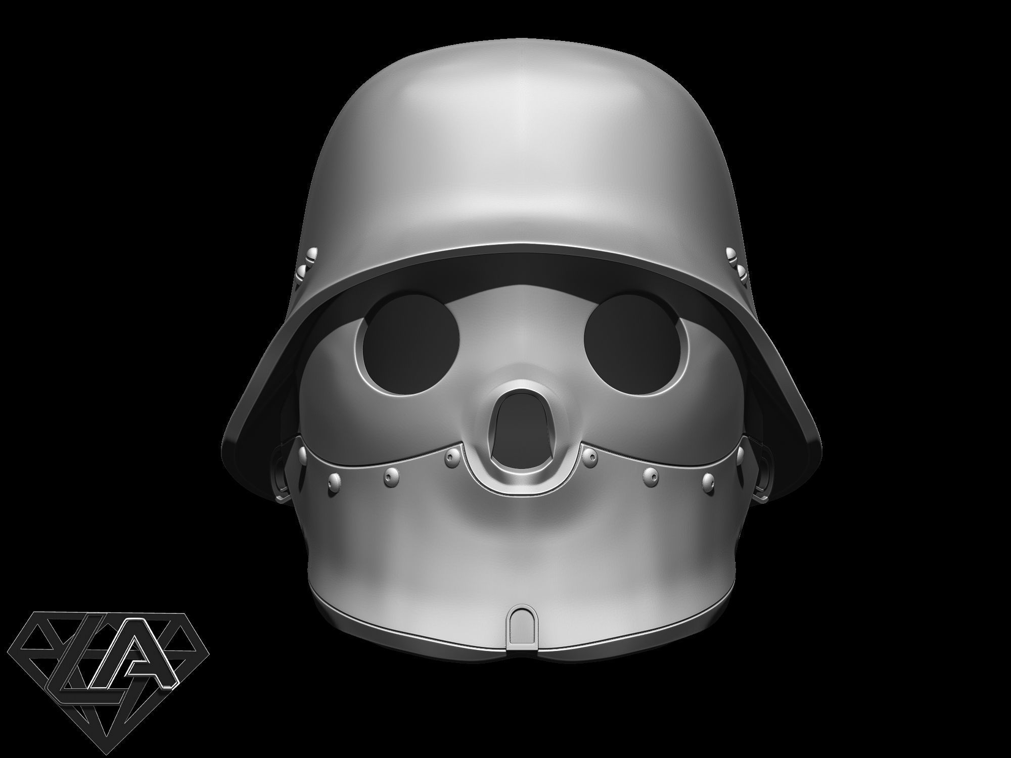 Wolfenstein blackguard helmet 3D print model_6