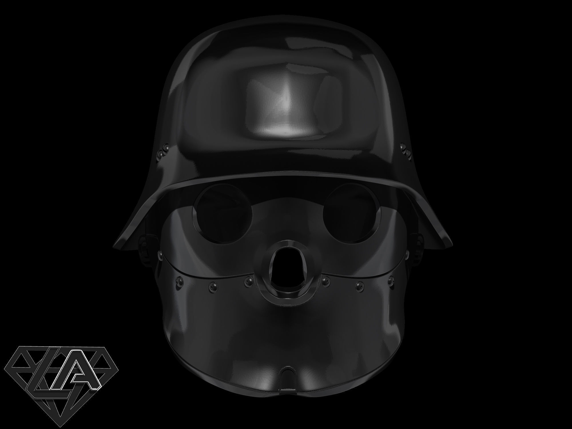 Wolfenstein blackguard helmet 3D print model_1