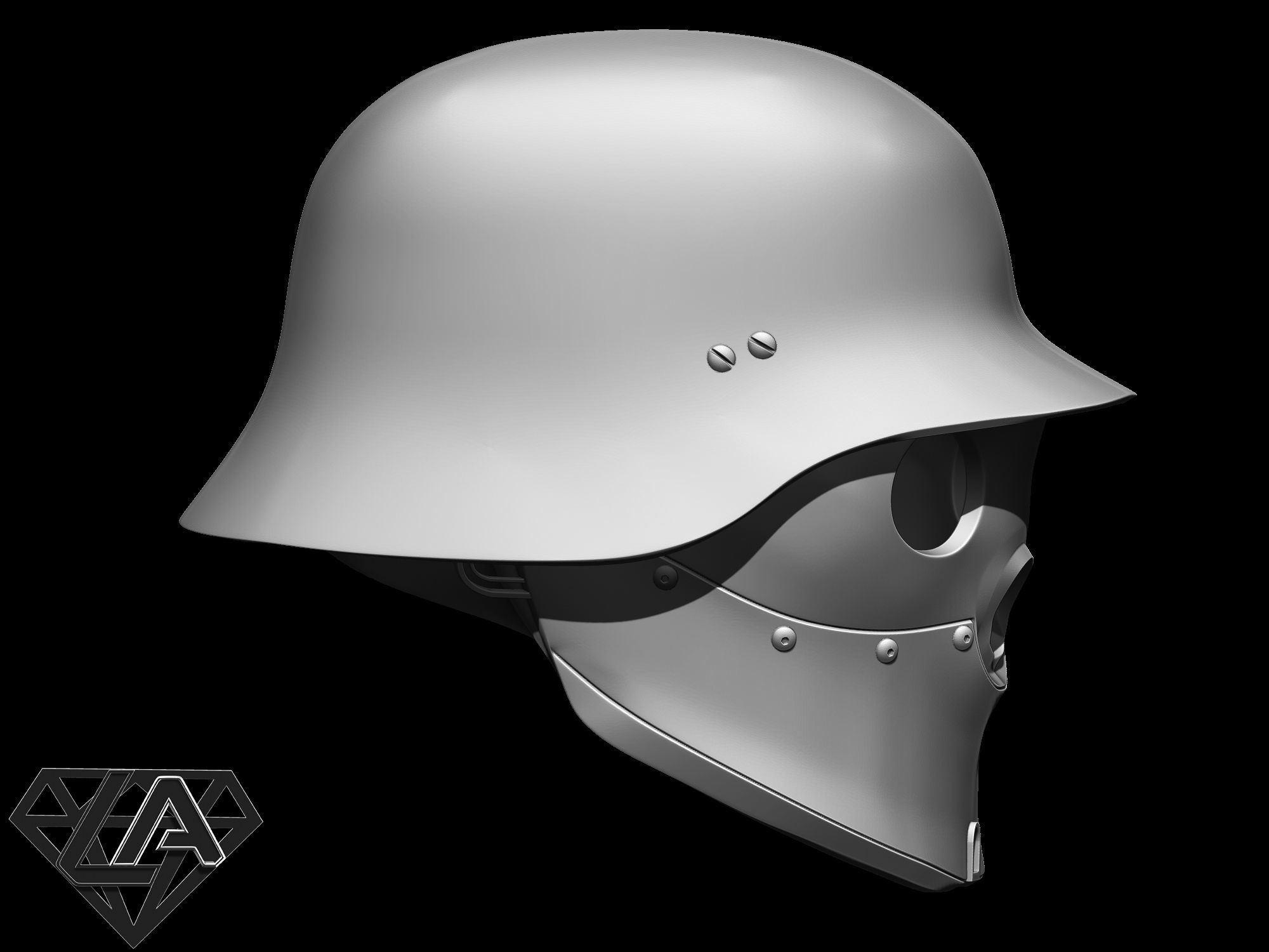 Wolfenstein blackguard helmet 3D print model_8