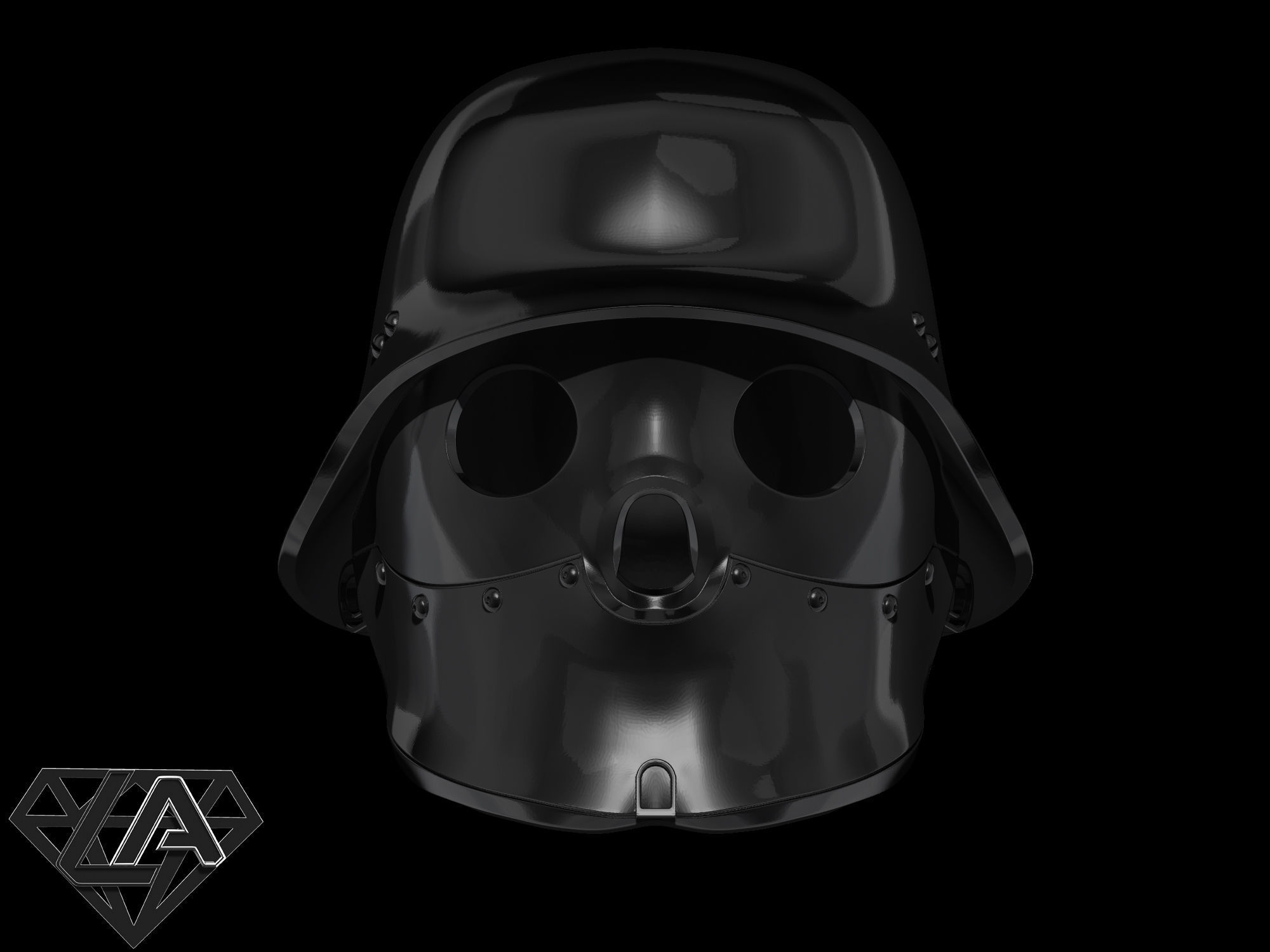 Wolfenstein blackguard helmet 3D print model_7
