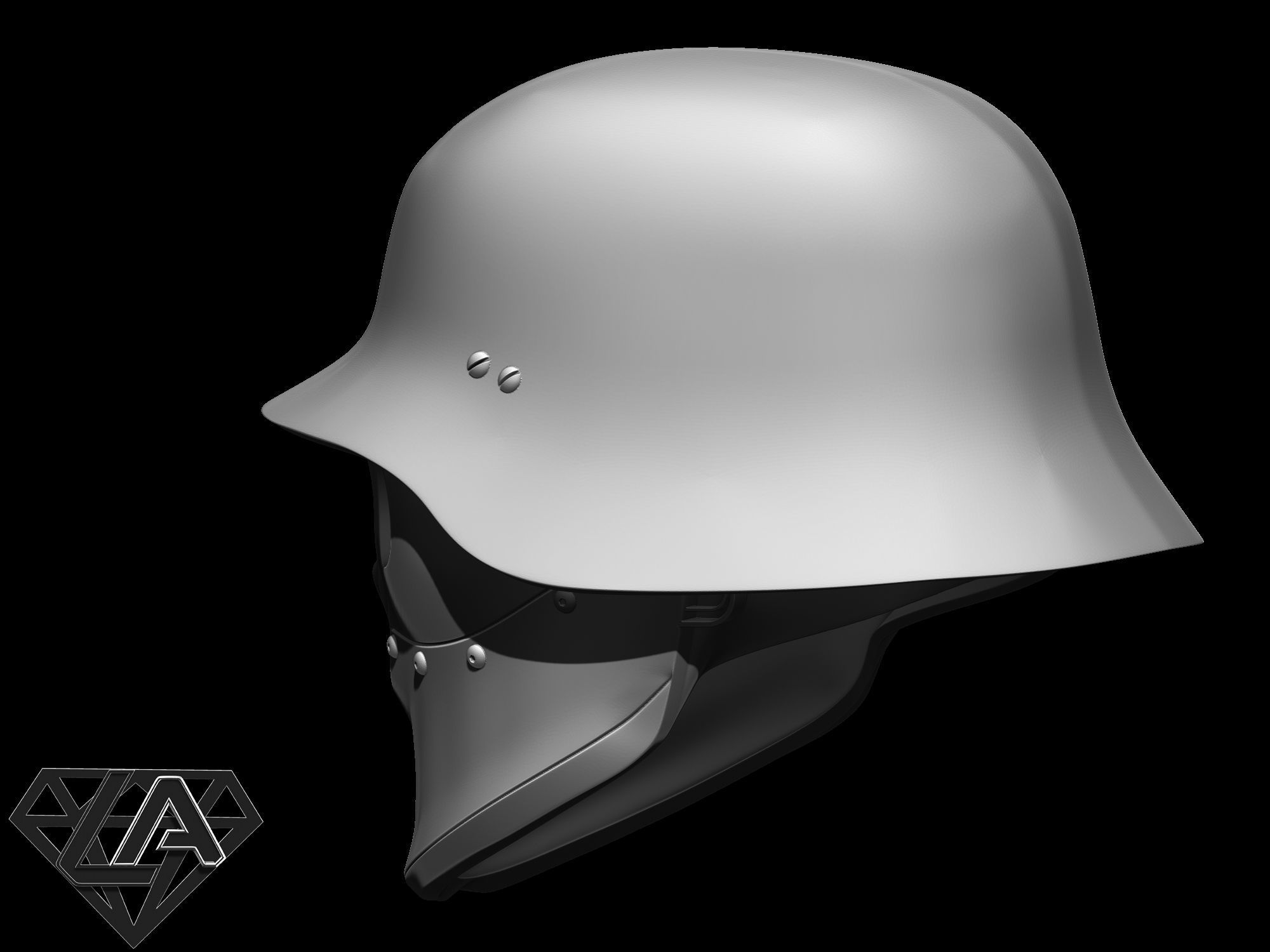 Wolfenstein blackguard helmet 3D print model_12