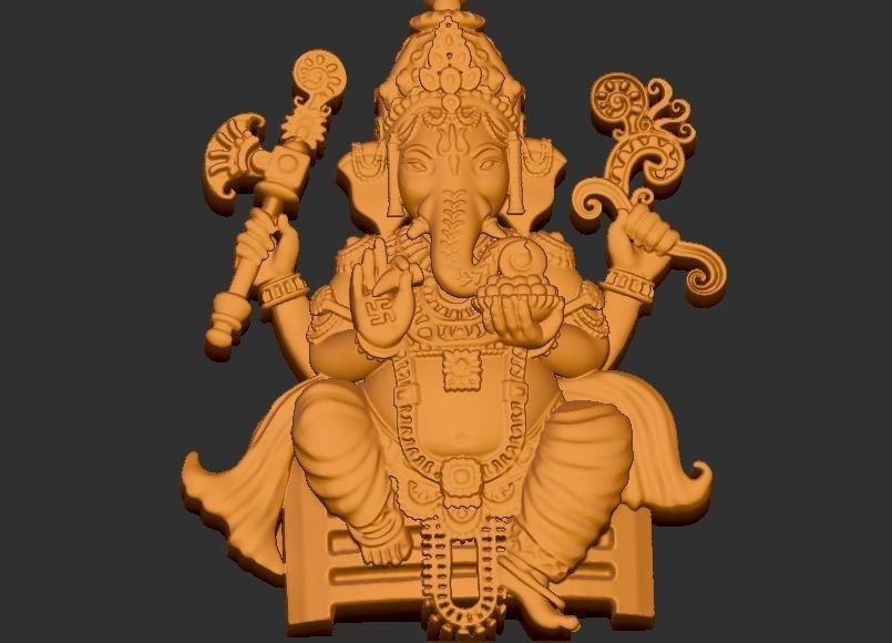 Ganesh ji Loket design 3D print model_12