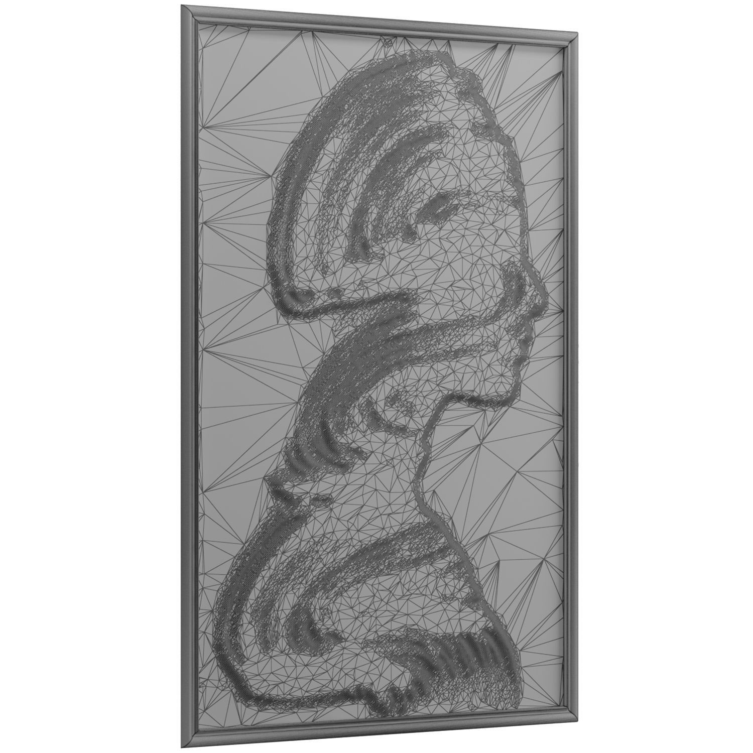 3d wall paint 4 Low-poly 3D model_1