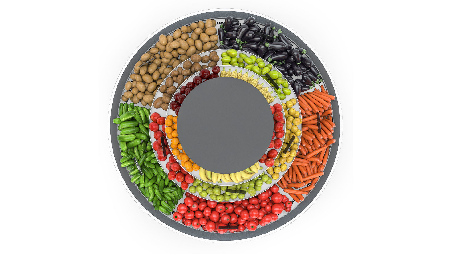 Vegetable Rack with Vegetables 3D model_3