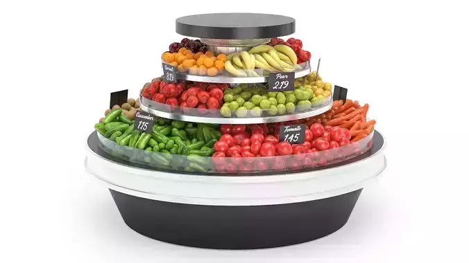 Vegetable Rack with Vegetables