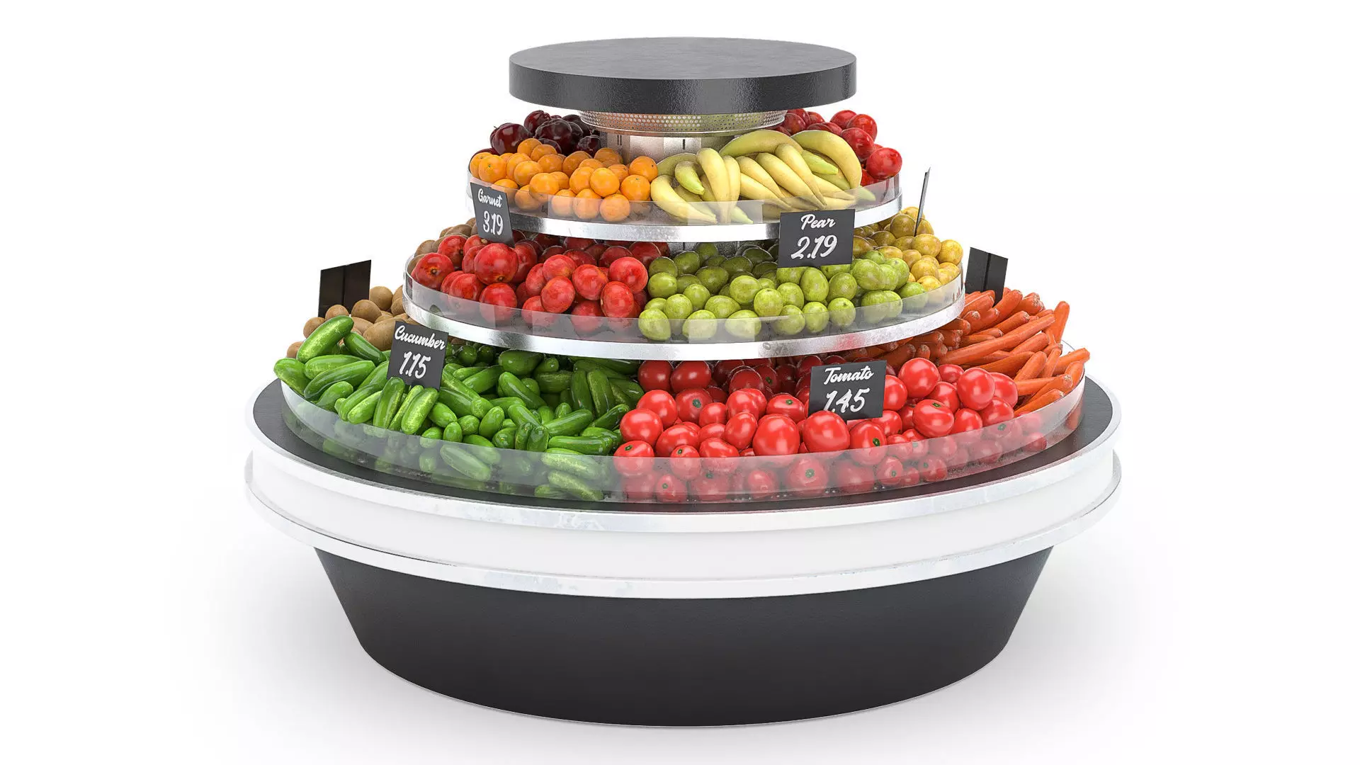 Vegetable Rack with Vegetables 3D model_0