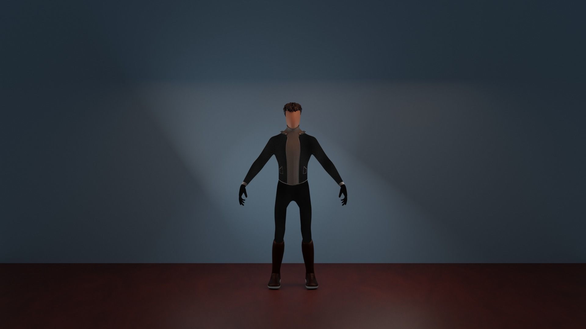 Low poly hunan model animated character Free 3D model_2