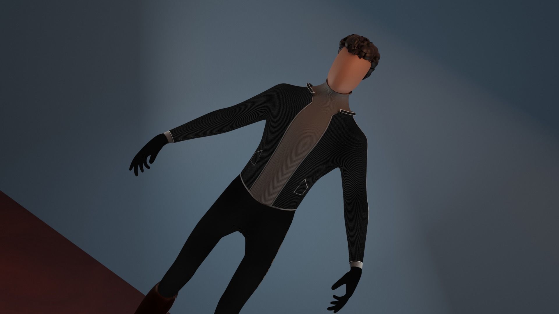 Low poly hunan model animated character Free 3D model_4