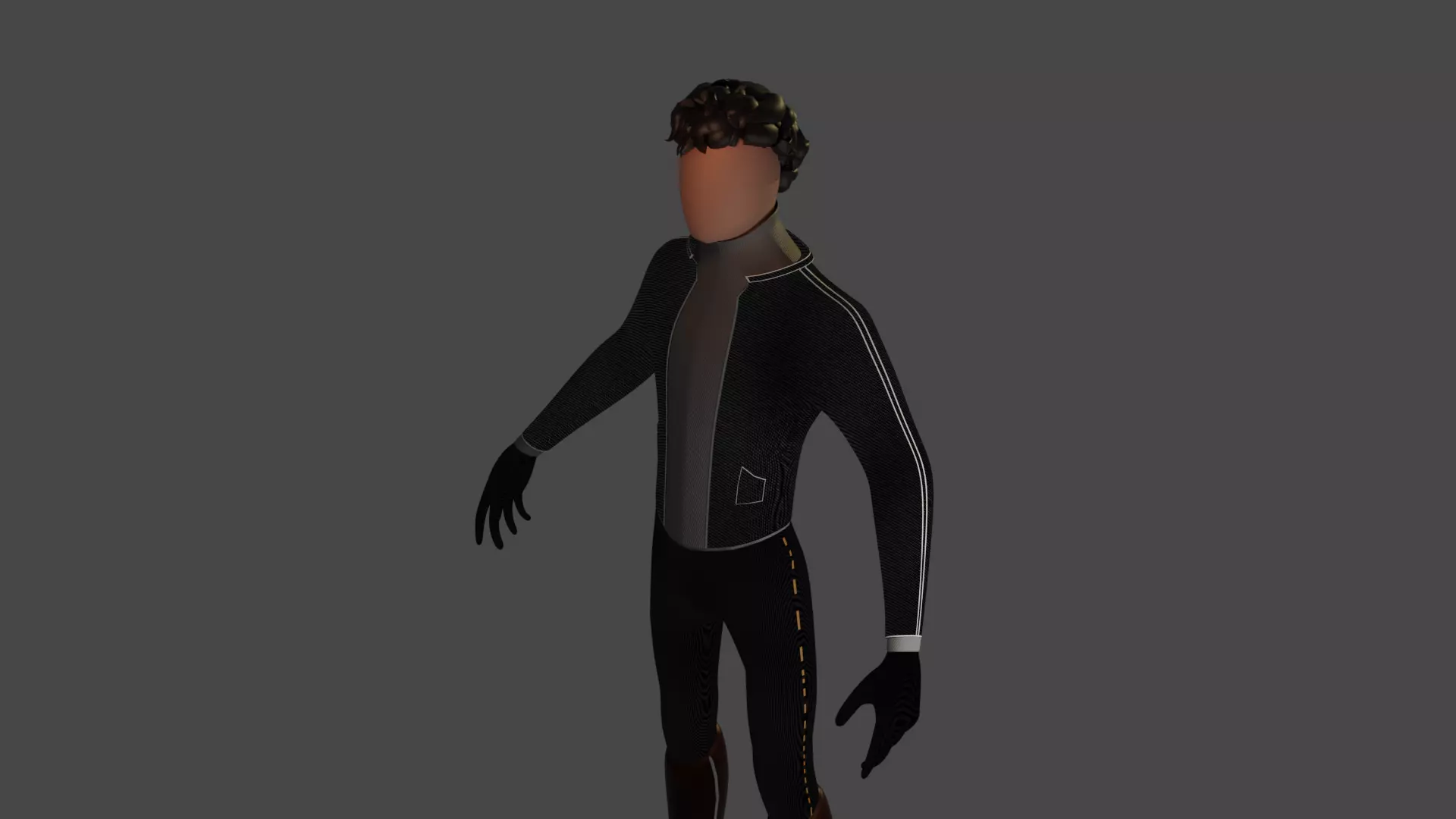 Low poly hunan model animated character Free 3D model_0