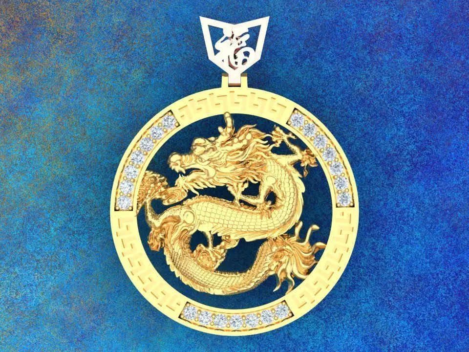 Dragon pendant - Mens pendants - N457 3D print model