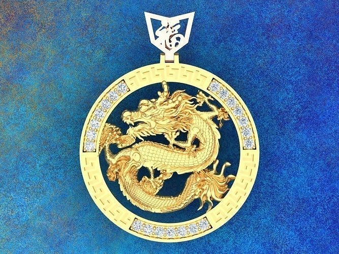Dragon pendant 3D print model