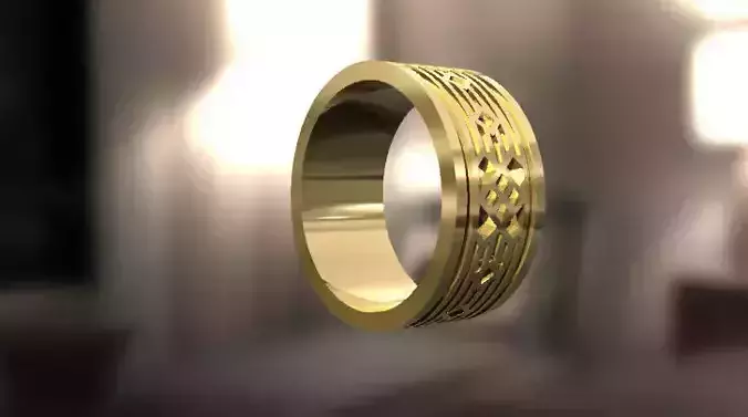 Ring with ornament for enamel