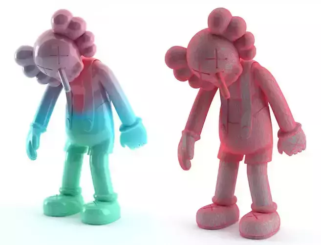 Kaws Pinochio Gradient Low-poly 3D model