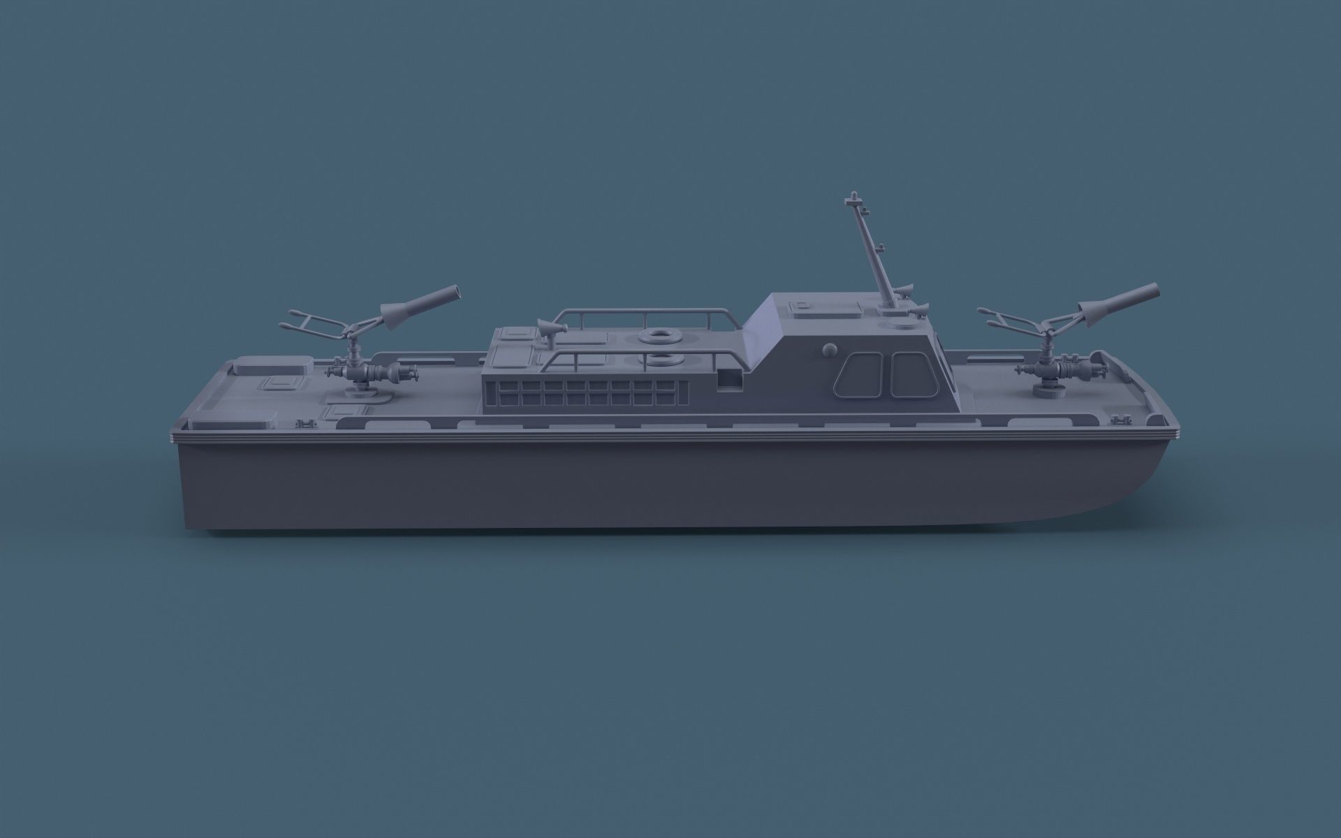 Fire boat for 3D Print 3D print model_2