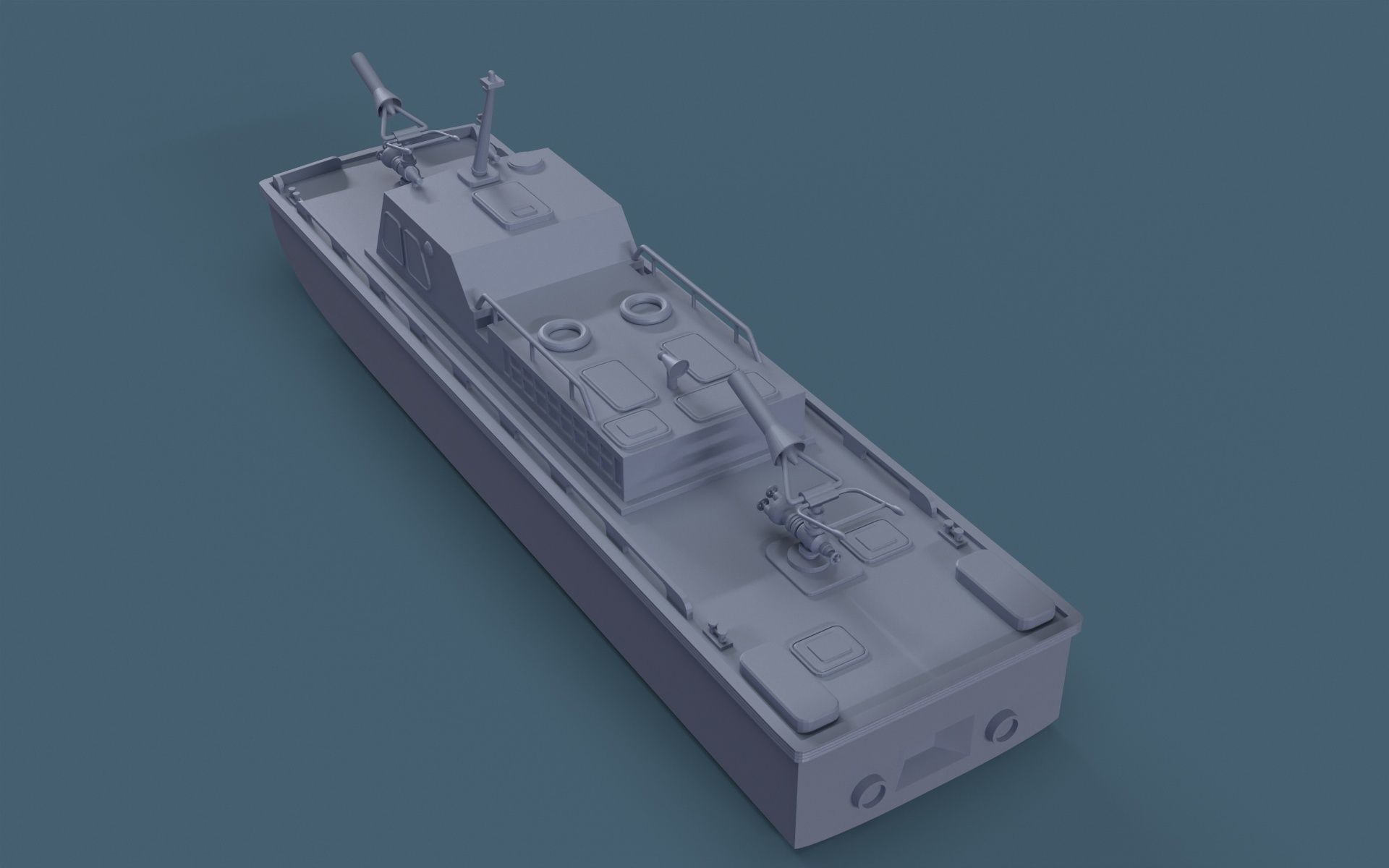 Fire boat for 3D Print 3D print model_6