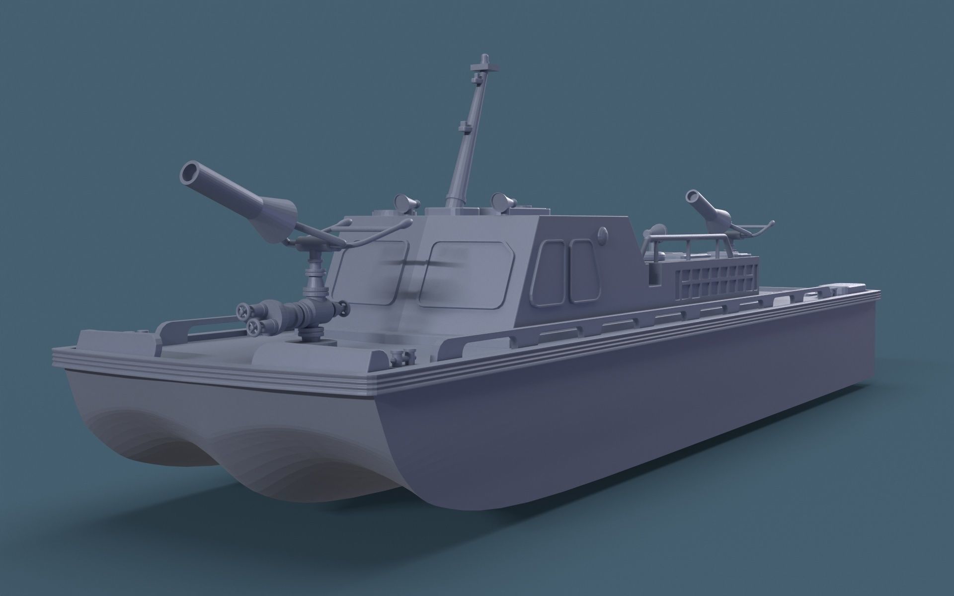 Fire boat for 3D Print 3D print model_8
