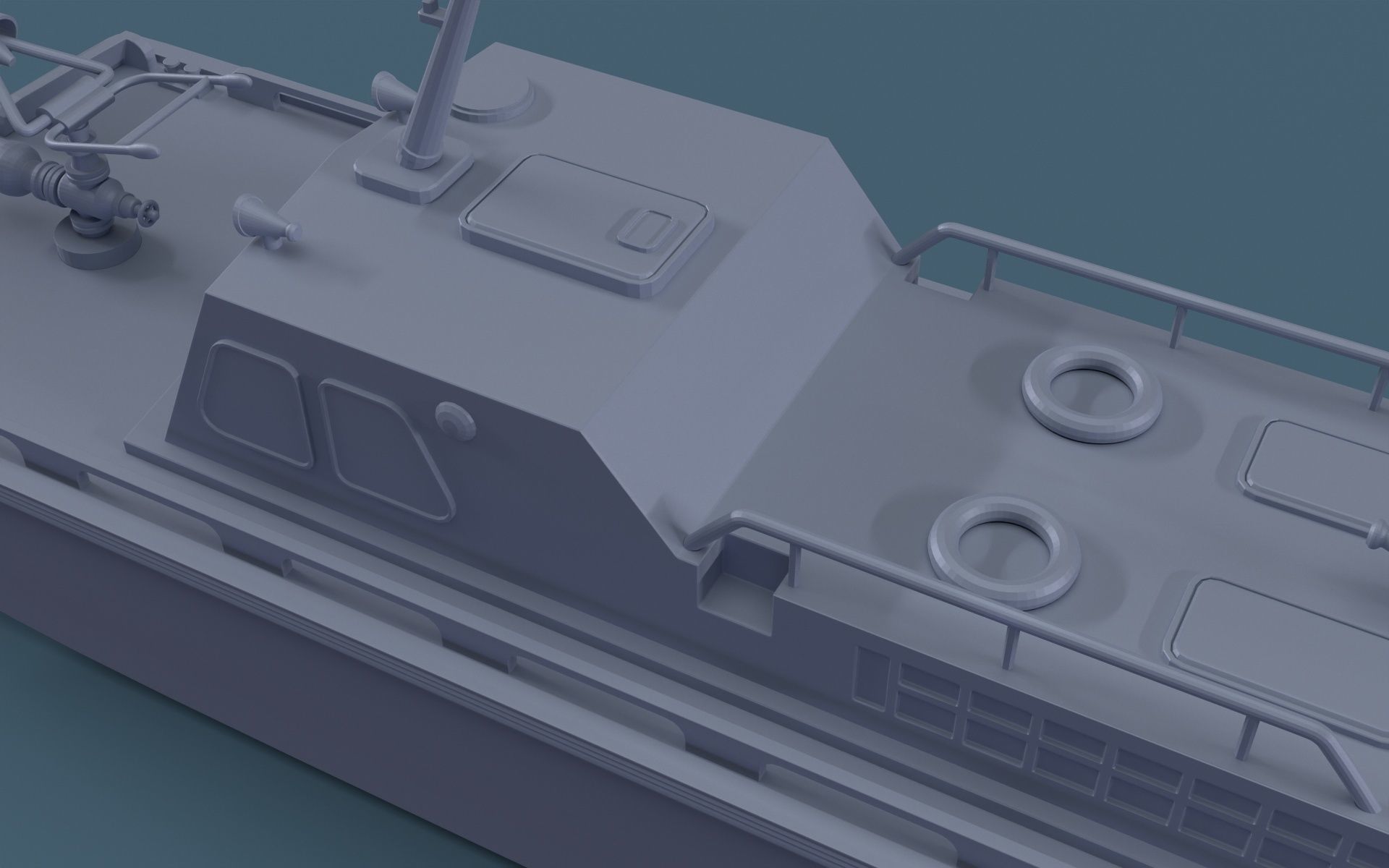 Fire boat for 3D Print 3D print model_10