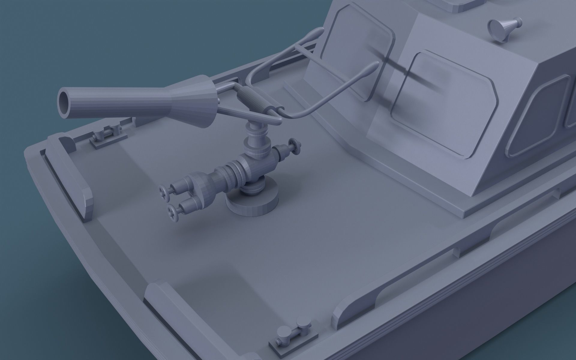 Fire boat for 3D Print 3D print model_9