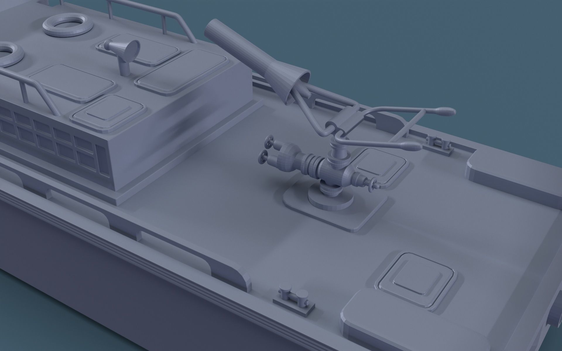 Fire boat for 3D Print 3D print model_11