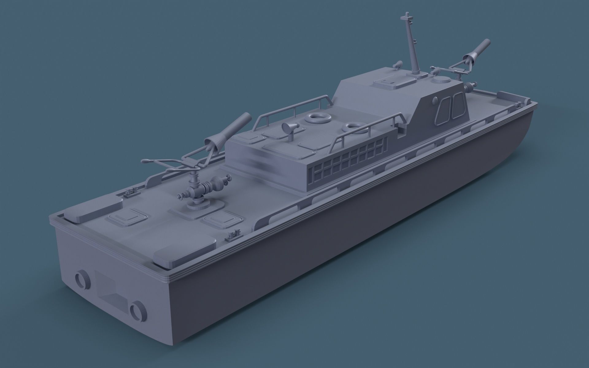 Fire boat for 3D Print 3D print model_4