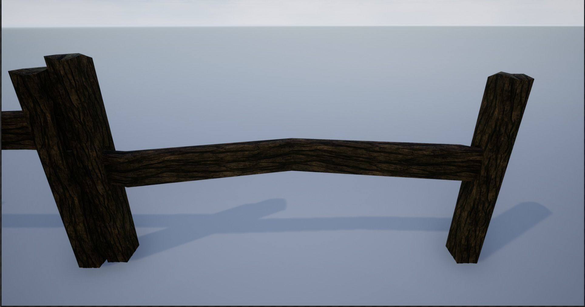 Holed Bark Fence Low-poly 3D model_18