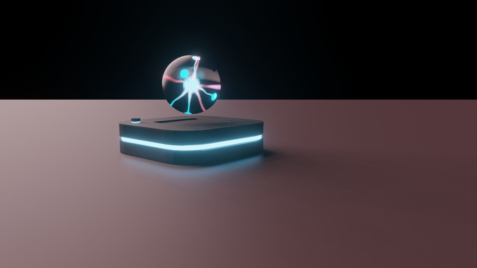 plasma ball Low-poly 3D model_2