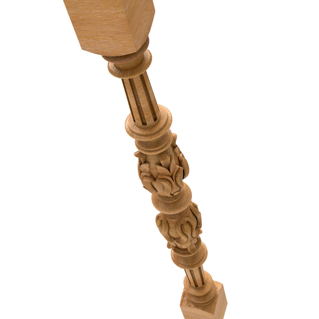 3D Model STL Stair railing 3D model_2