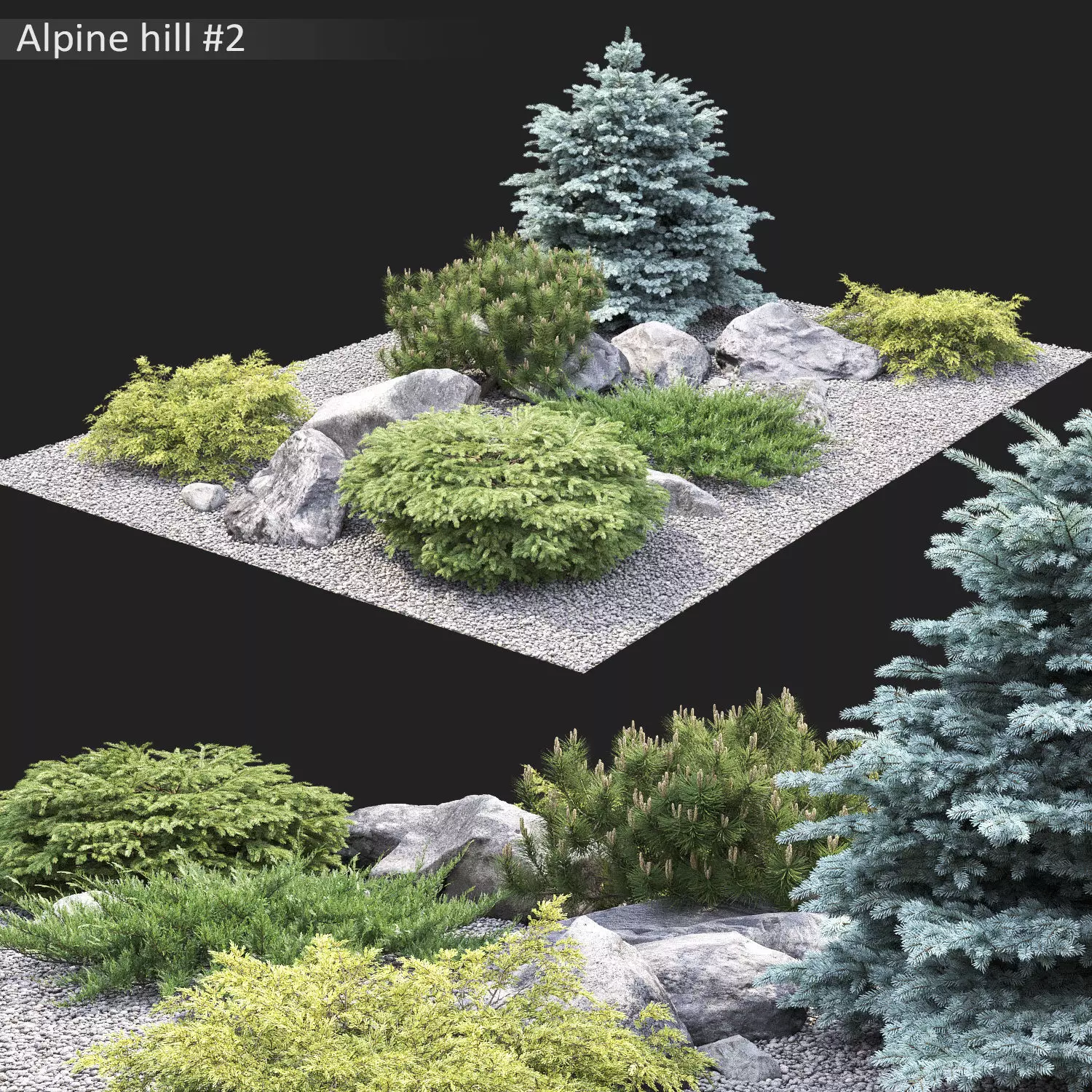 Alpine hill 02 3D model_0