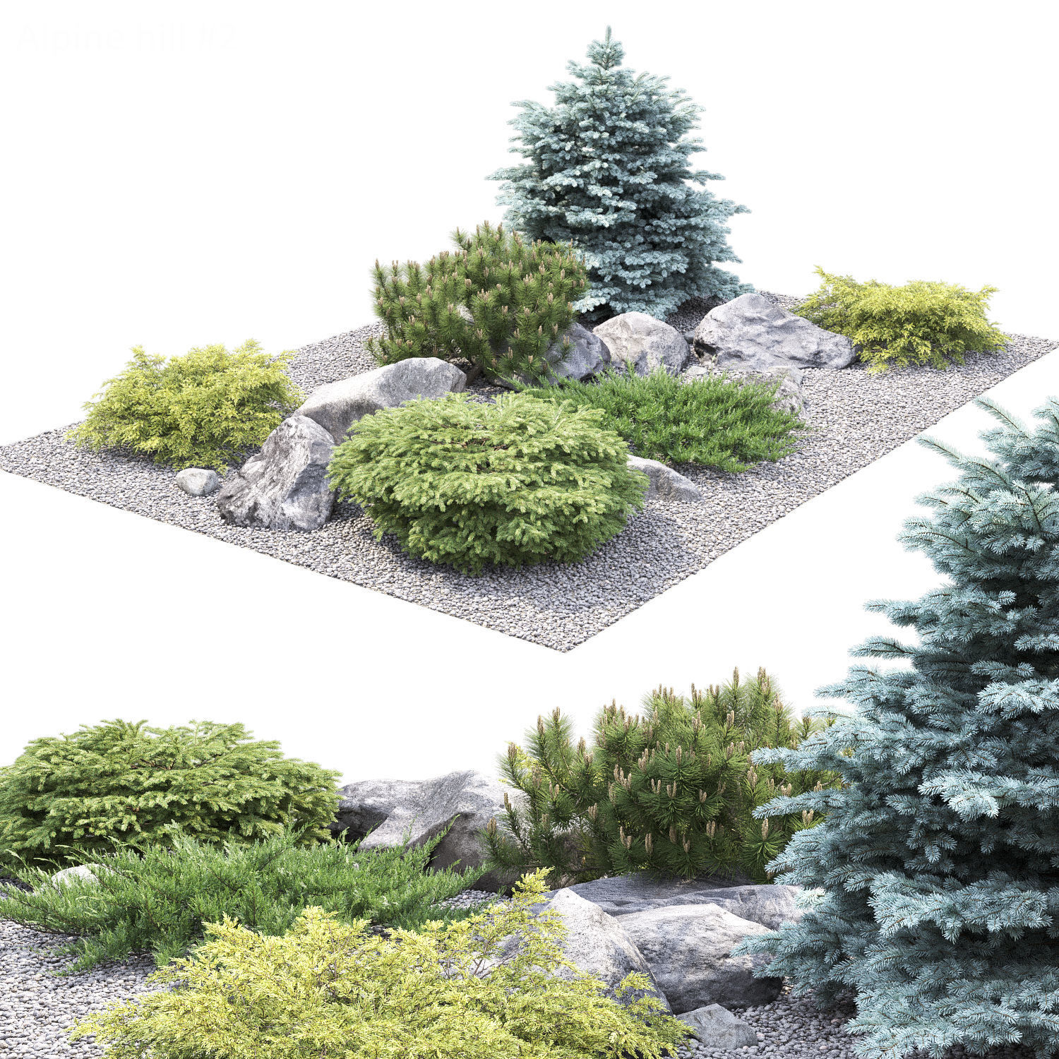 Alpine hill 02 3D model_1