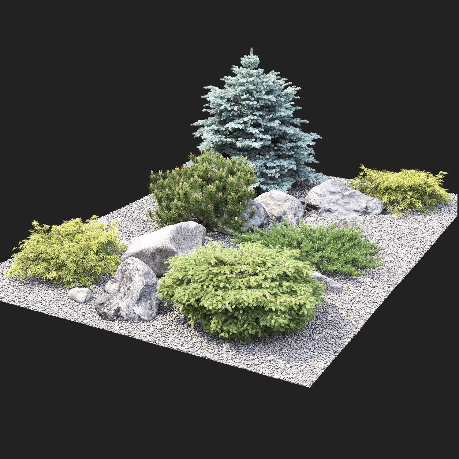 Alpine hill 02 3D model_6