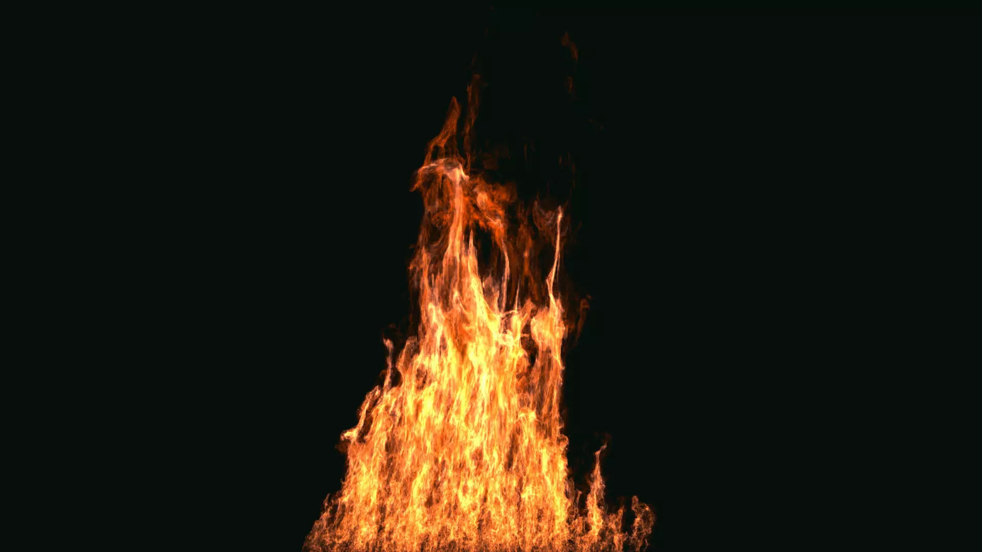 FumeFX Large Scale Fire Low-poly 3D model_0