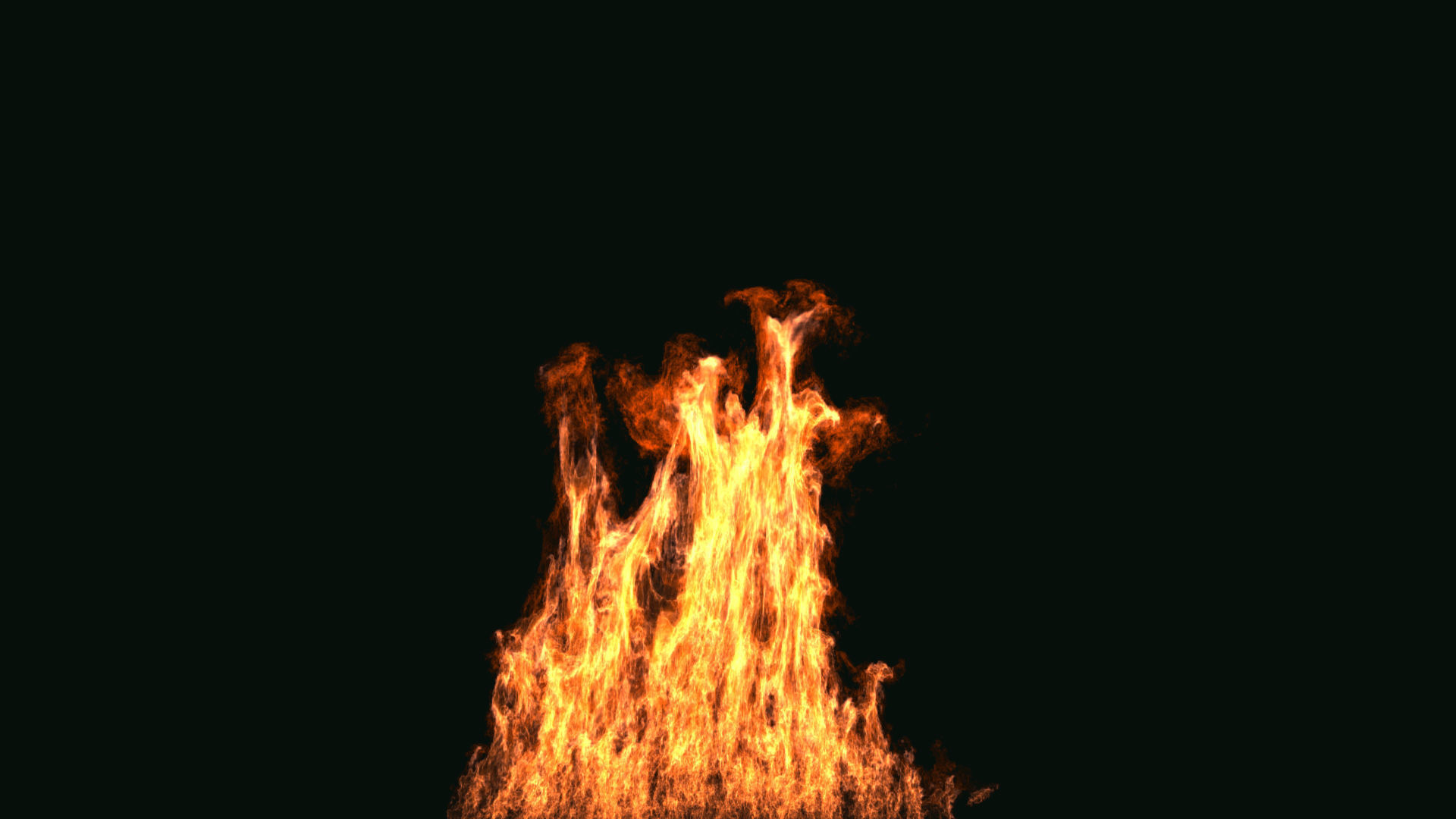 FumeFX Large Scale Fire Low-poly 3D model_3