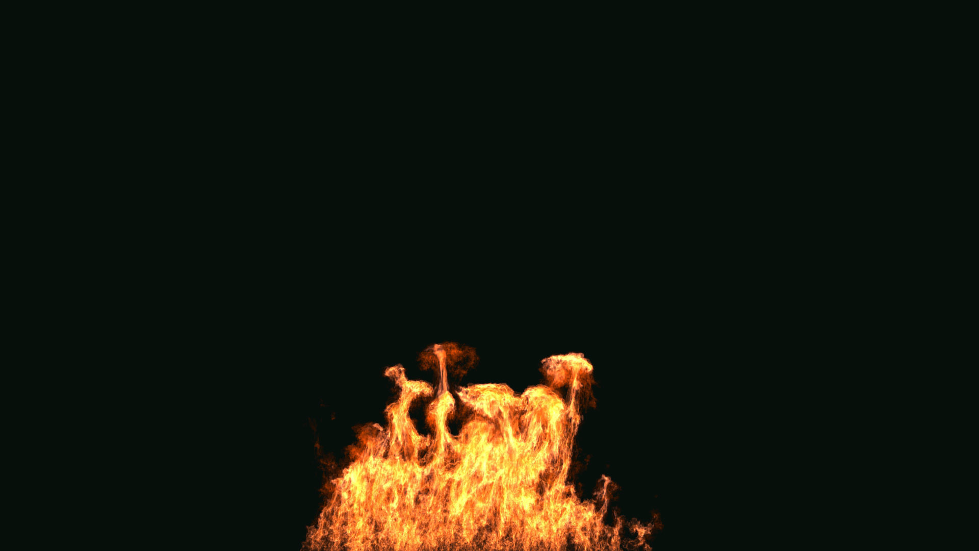FumeFX Large Scale Fire Low-poly 3D model_2