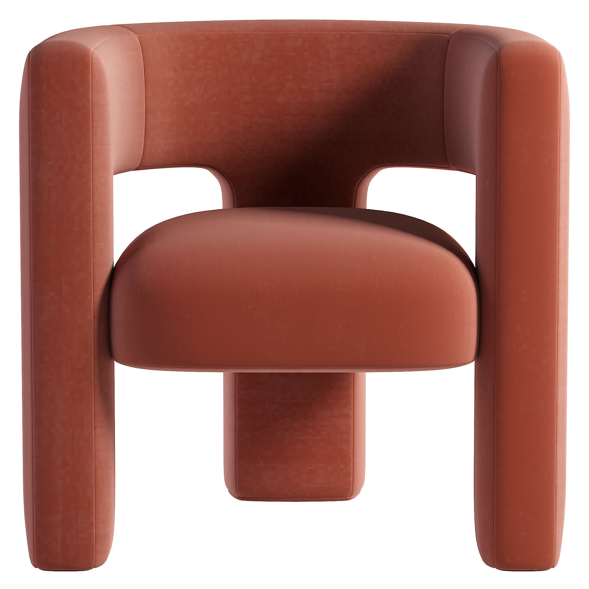 Armchair person chair Low-poly 3D model_3