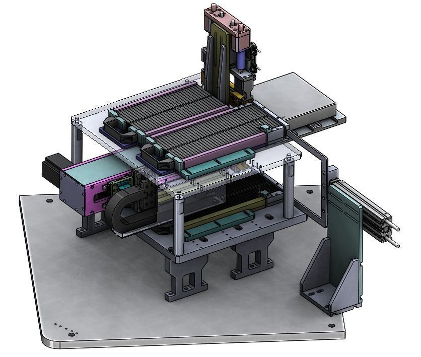 Lithium battery welding glue machine 3D model_22