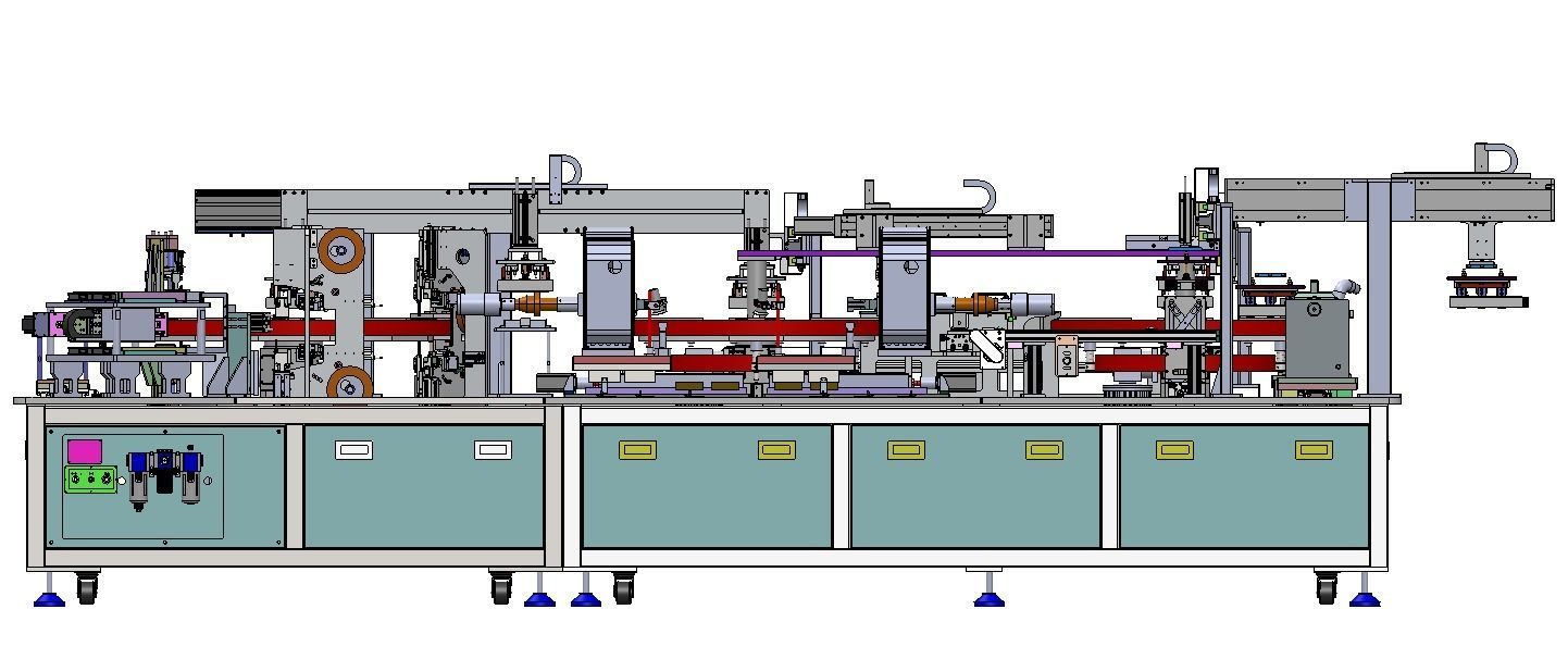 Lithium battery welding glue machine 3D model_1
