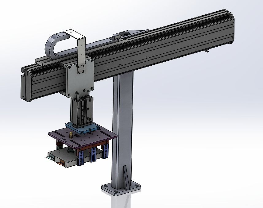 Lithium battery welding glue machine 3D model_17