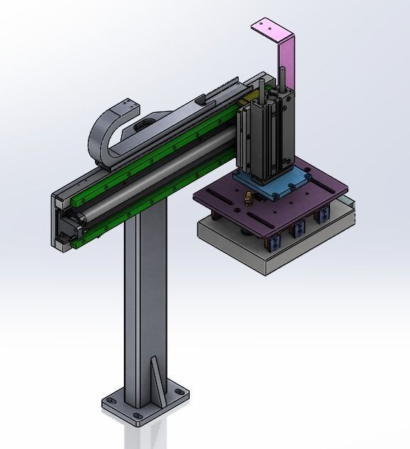 Lithium battery welding glue machine 3D model_11