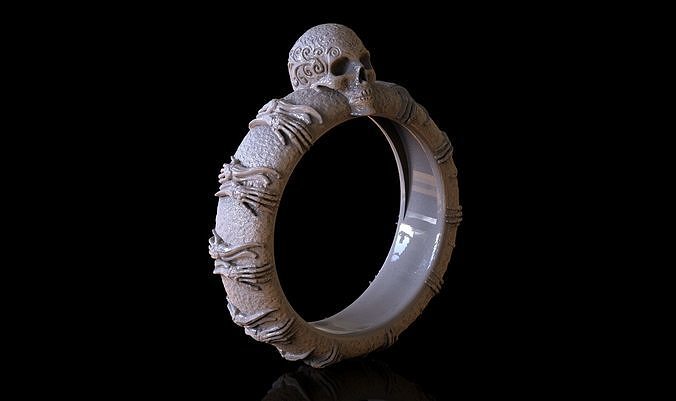 Skull Ring 3D print model