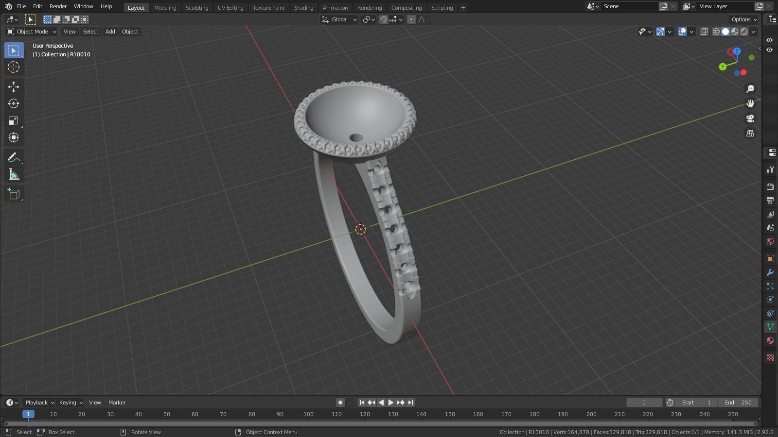 Ring R10010 3D print model_11
