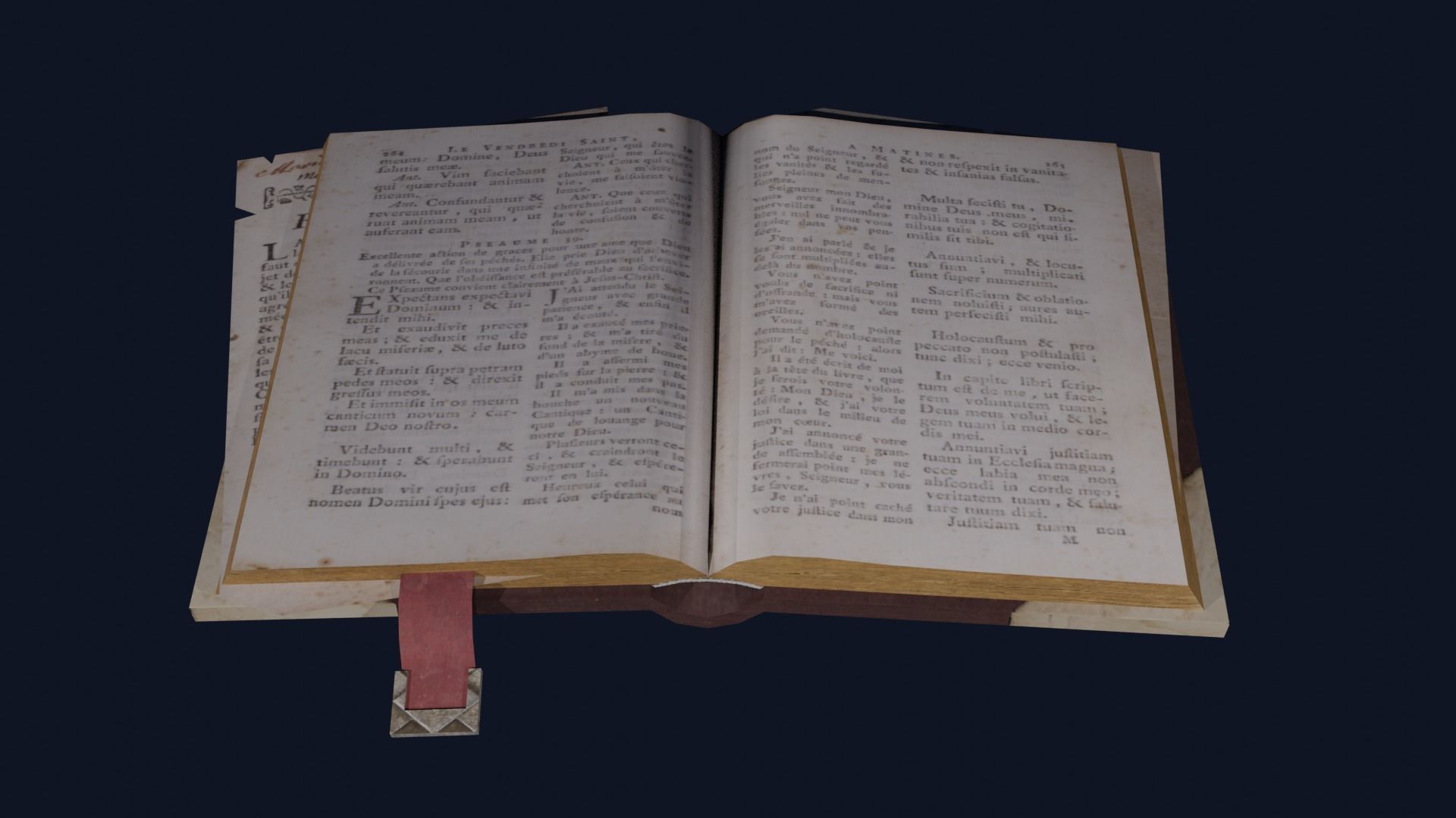 Old book Low-poly 3D model_1